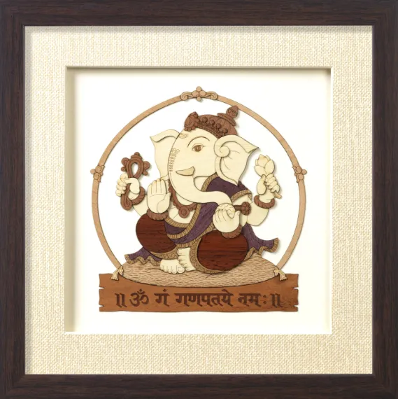 Ekdant Ganesha Wall Decor 10x10 Inch By India Kreations Decor