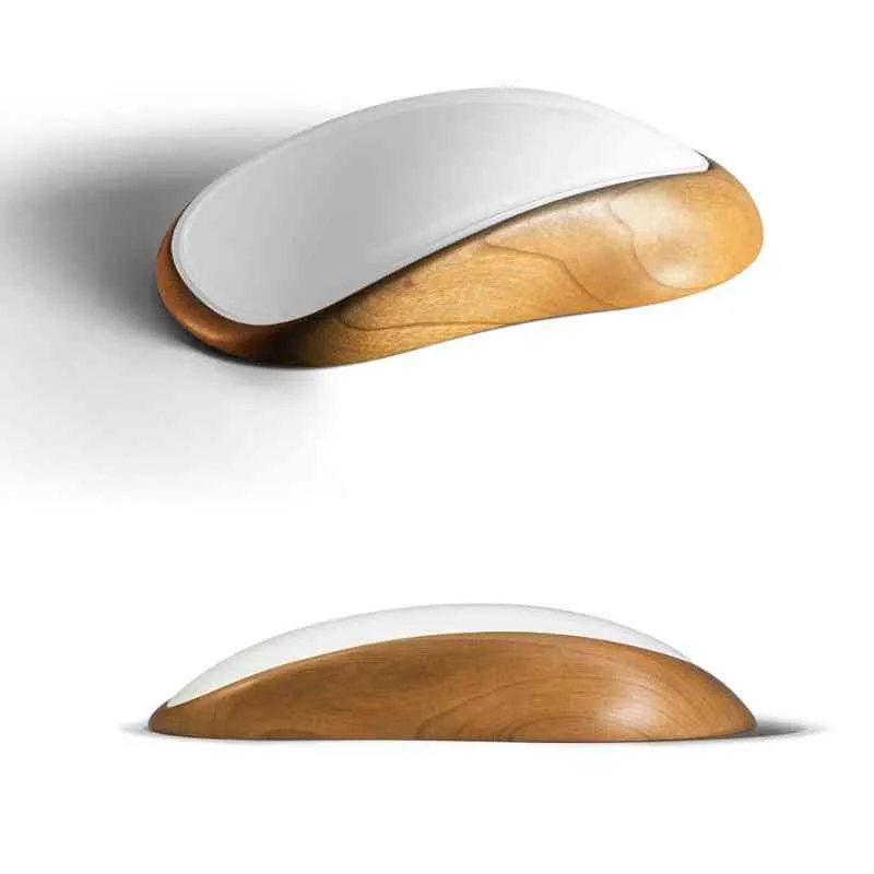 Ergonomic Apple Magic Mouse Base Tray Wood