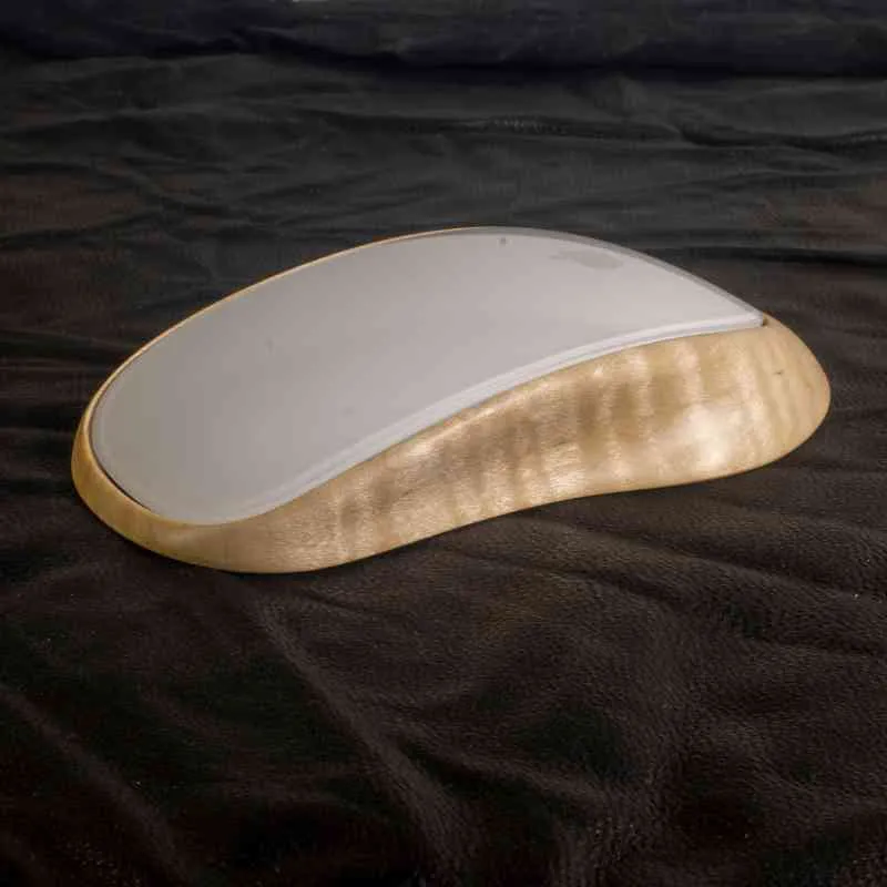 Ergonomic Apple Magic Mouse Base Tray Wood