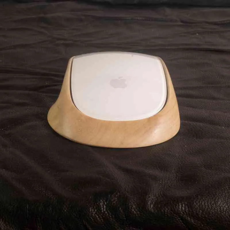 Ergonomic Apple Magic Mouse Base Tray Wood