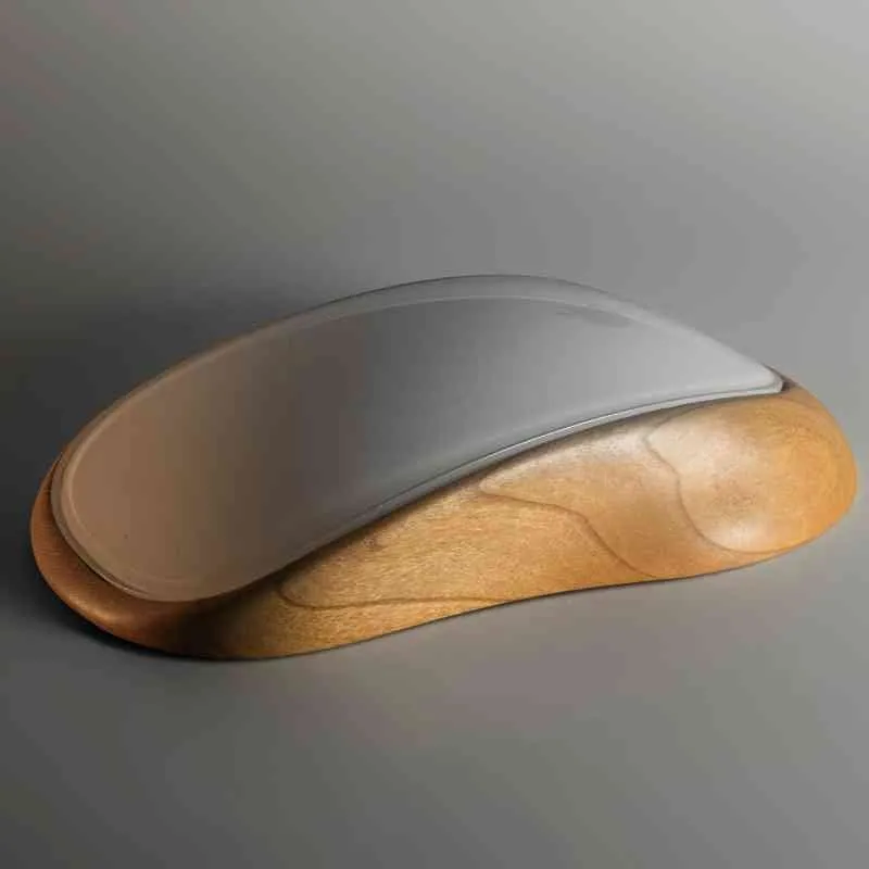 Ergonomic Apple Magic Mouse Base Tray Wood