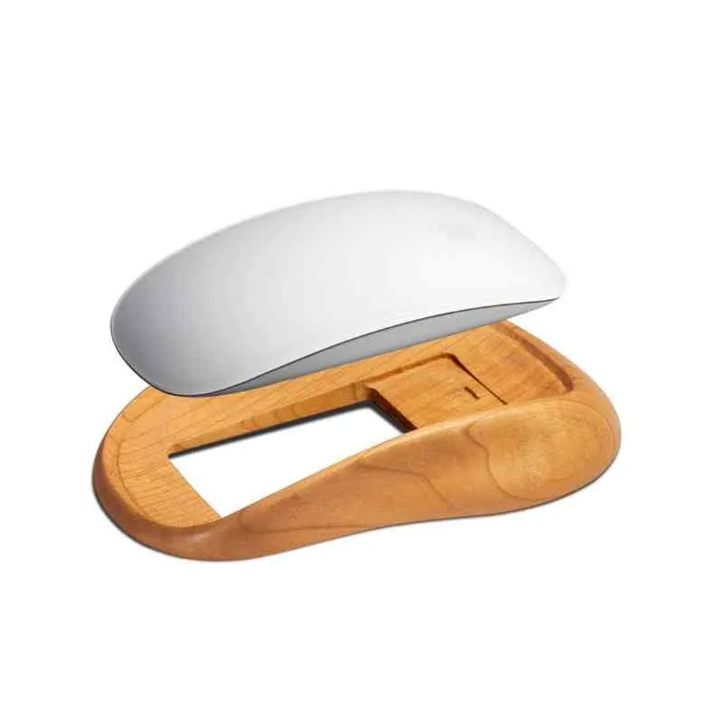 Ergonomic Apple Magic Mouse Base Tray Wood