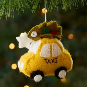 Felt Taxi Ornament