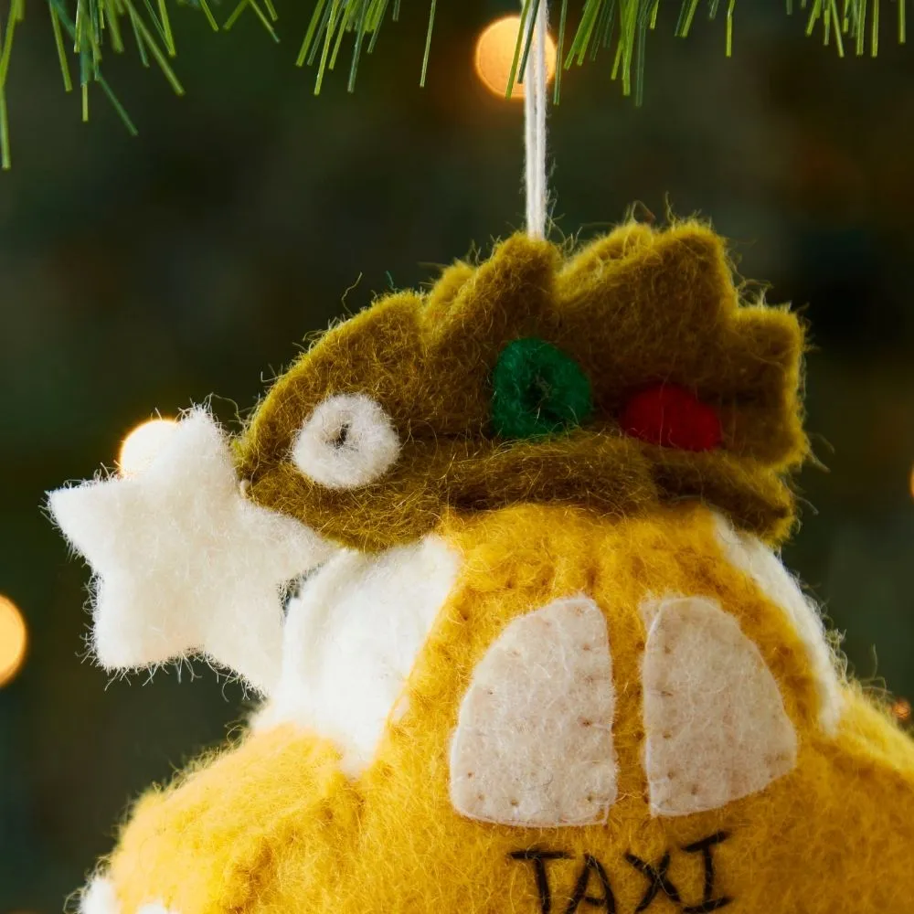 Felt Taxi Ornament