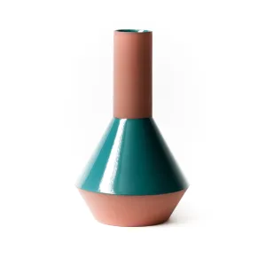 Flake Rim Vase Z1 - Viridian