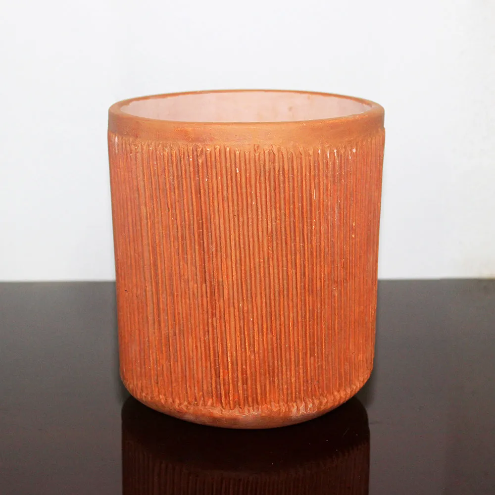 Handcrafted Terracotta Cylindrical Pillow Planters (Set of 2)