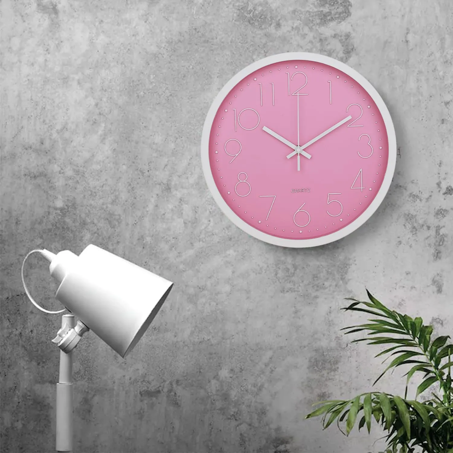 Homestic Wall Clock | Fancy Watch Wall Clocks | Office Wall Clock | Clock for Living Room | Clock for Bedroom | Clock for Hall | Machinery-Quartz | 12 Inch | 2019-E Pink