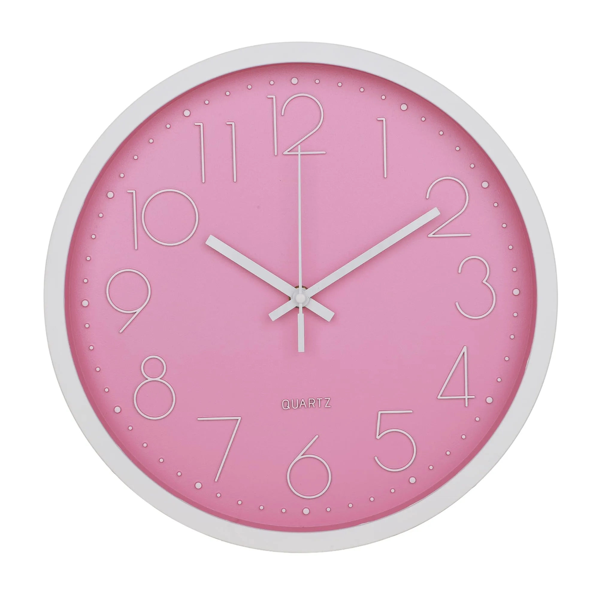 Homestic Wall Clock | Fancy Watch Wall Clocks | Office Wall Clock | Clock for Living Room | Clock for Bedroom | Clock for Hall | Machinery-Quartz | 12 Inch | 2019-E Pink