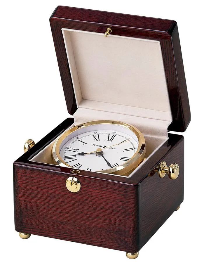 Howard Miller Bailey Chest Clock - Rosewood Finished Case - Adjustable Dial