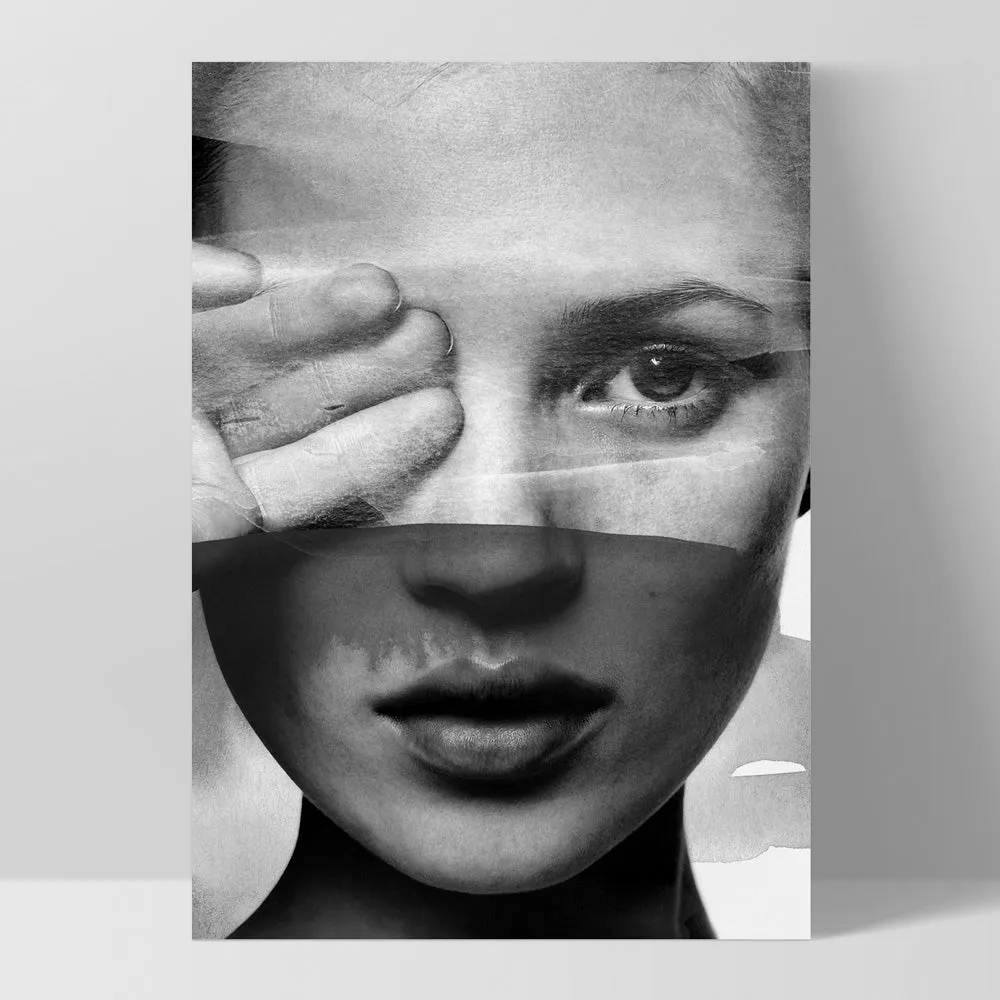 Kate with Veil Black and White - Art Print