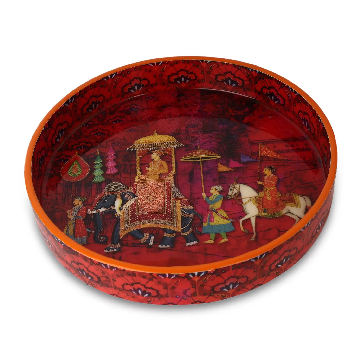 King Procession Enamel Round Tray