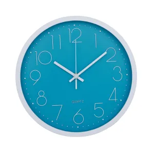 Kuber Industries Wall Clock | Fancy Watch Wall Clocks | Office Wall Clock | Clock for Living Room | Clock for Bedroom | Clock for Hall | Machinery-Quartz | 12 Inch | 2019-Sky Blue