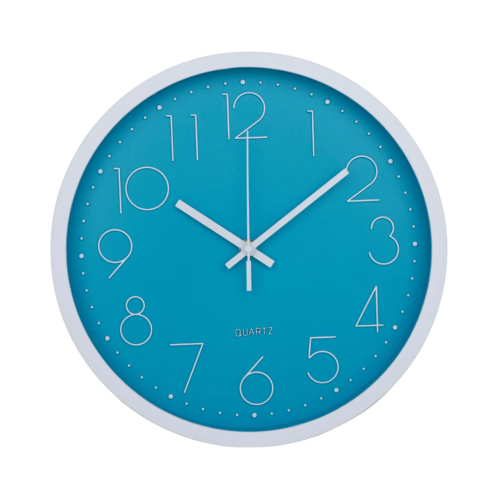 Kuber Industries Wall Clock | Fancy Watch Wall Clocks | Office Wall Clock | Clock for Living Room | Clock for Bedroom | Clock for Hall | Machinery-Quartz | 12 Inch | 2019-Sky Blue