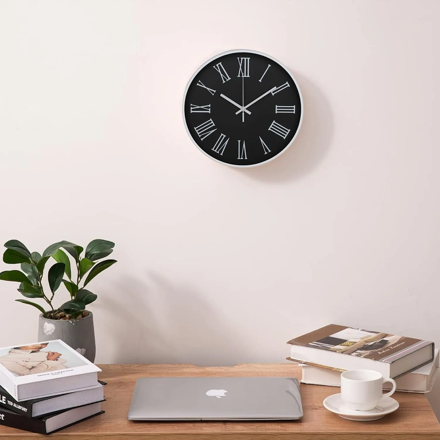 Kuber Industries Wall Clock | Fancy Watch Wall Clocks | Office Wall Clock | Clock for Living Room | Clock for Bedroom | Clock for Hall | Machinery-Quartz | 12 Inch | F-Black & White