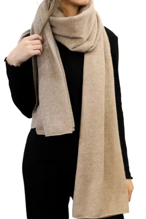 La Fiorentina SUPER SOFT Cashmere Blend Knit Shawl - Oatmeal