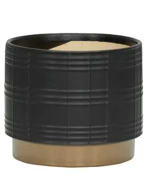 Large Modern Black Pot