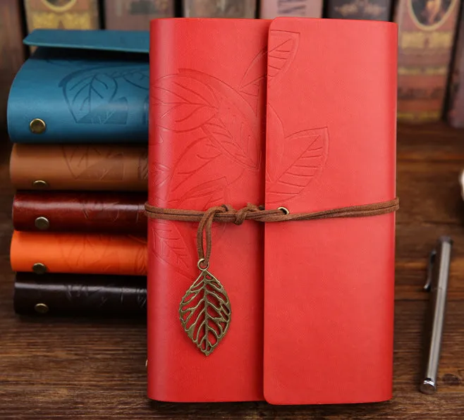 Leather Journal - Leaf Design