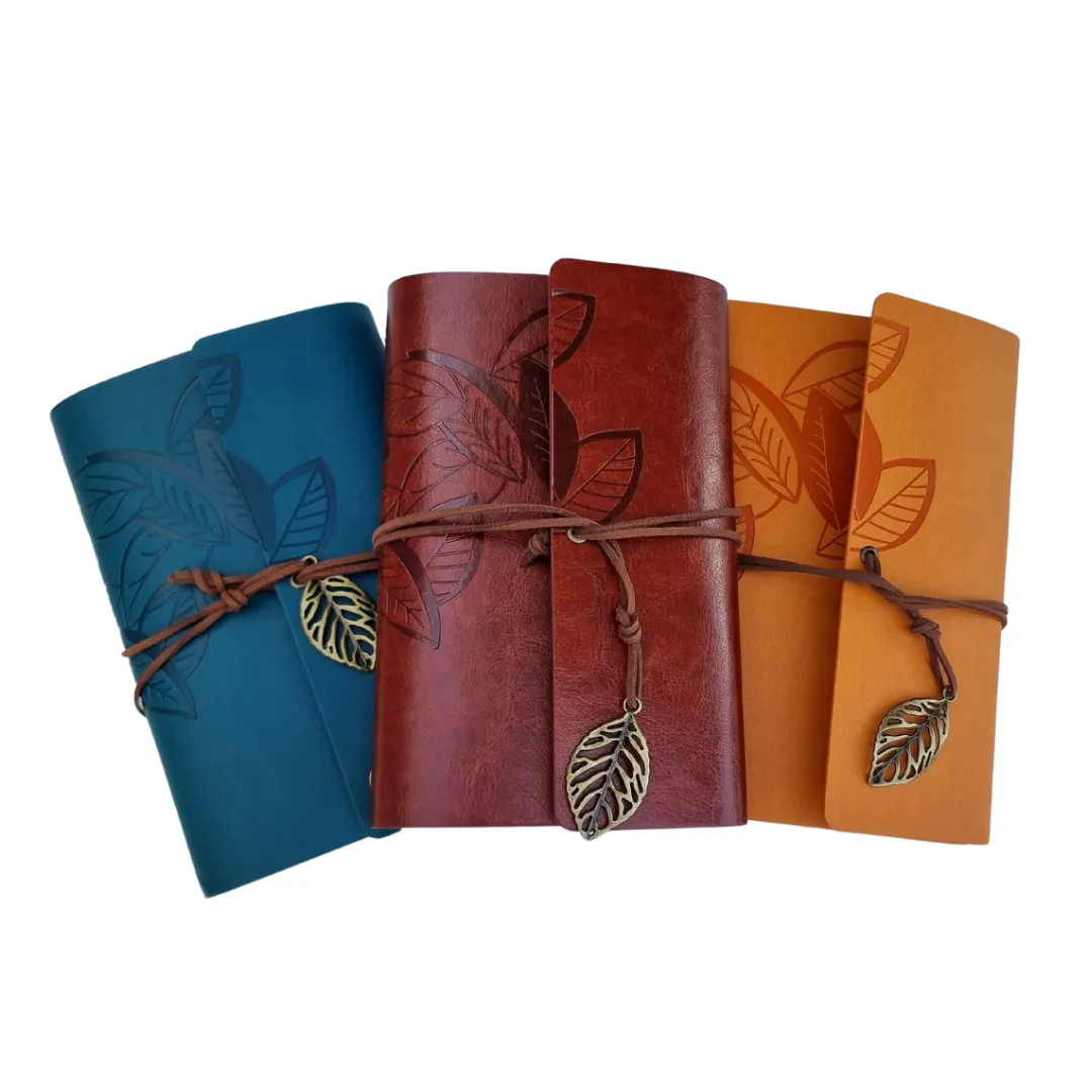 Leather Journal - Leaf Design