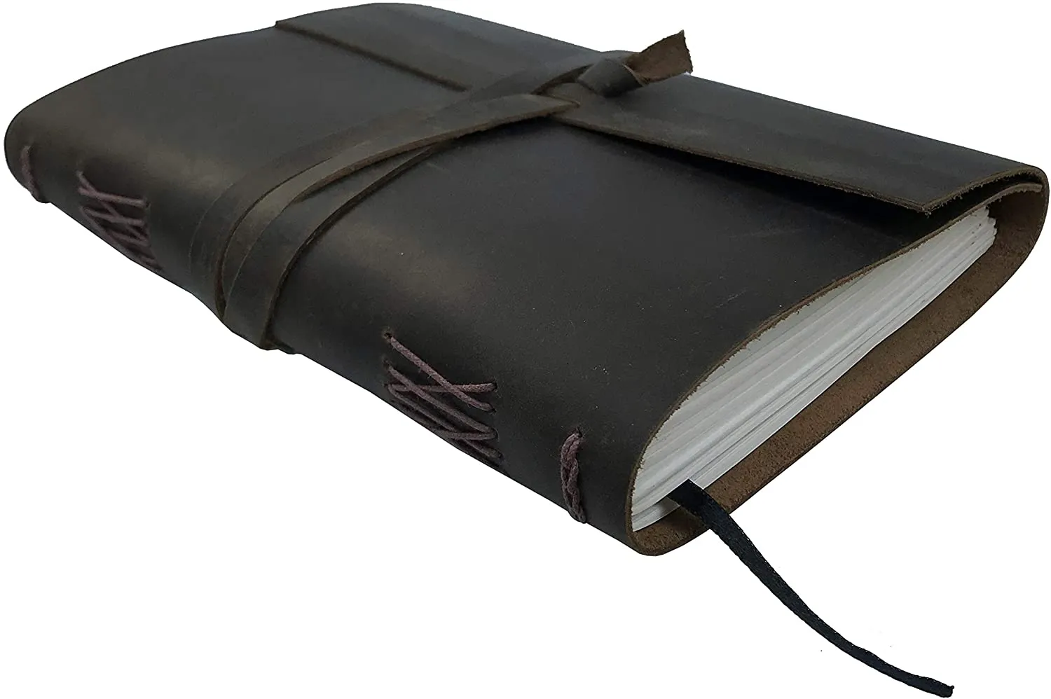 Leather Journal Writing Notebook Dark Brown