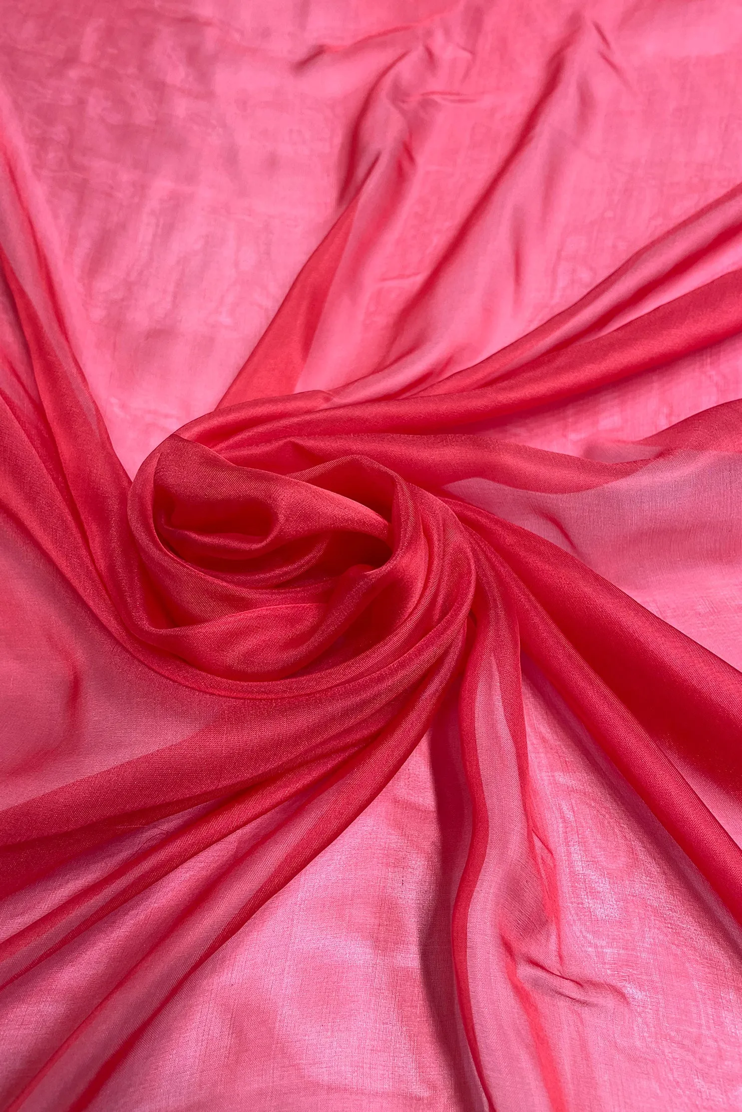 Lipstick Red Silk Chiffon