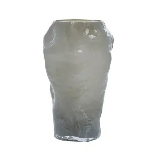 Marinella vase H30.5 cm. silver gray