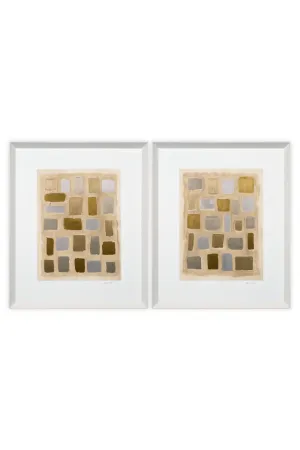 Minimalist Abstract Art Prints (2) | Eichholtz Sand Shaped