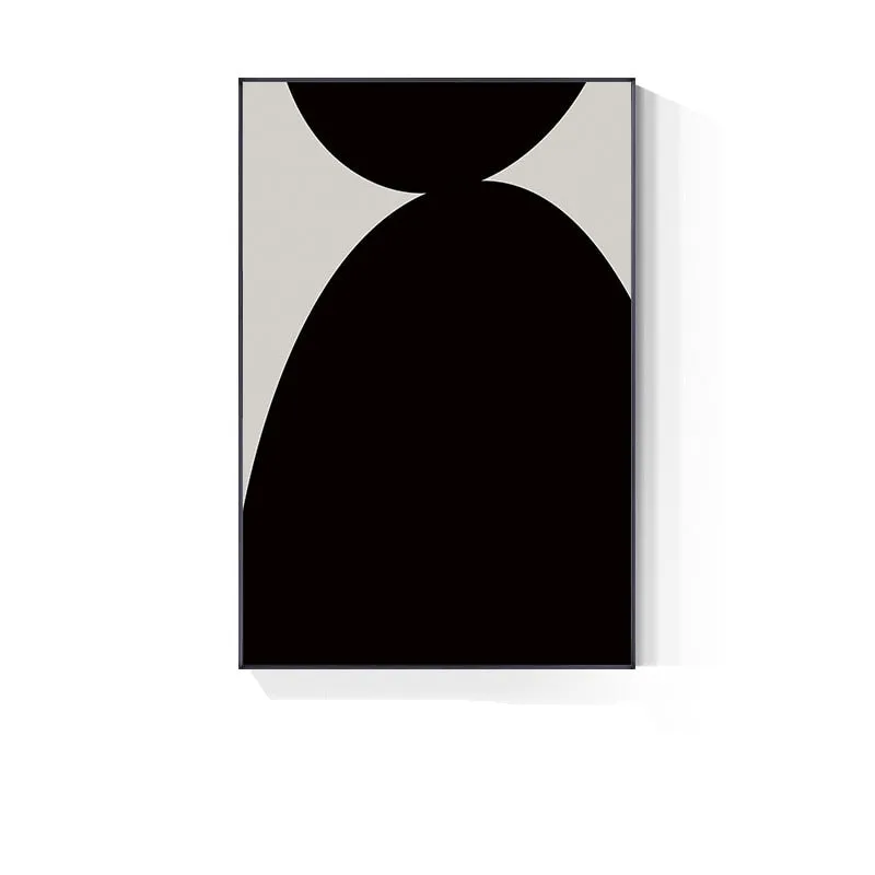 Minimalist Bold Black White Wall Art Fine Art Canvas Prints Modern Abstract Pictures For Contemporary Living Room Home Office Decor