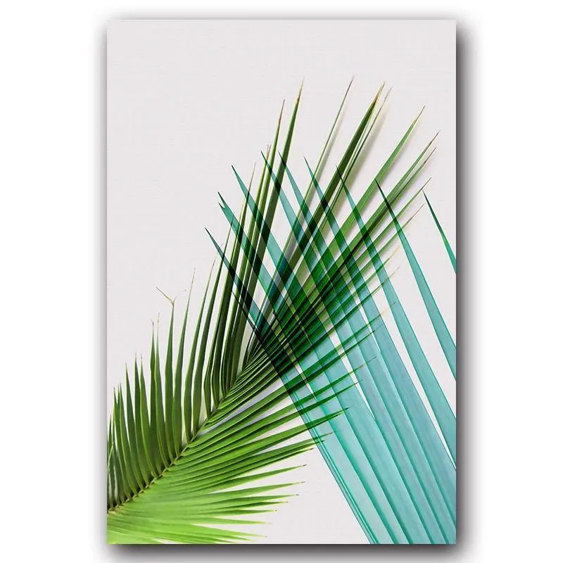 Minimalist Colour Leaves Wall Art (50x70cm Canvas Prints)