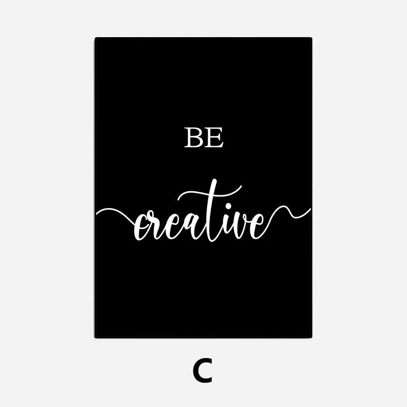 Minimalist Inspiring Quotations Posters Black & White Wall Art Fine Art Canvas Prints Motivational Pictures For Home Office Daily Mantra Signage