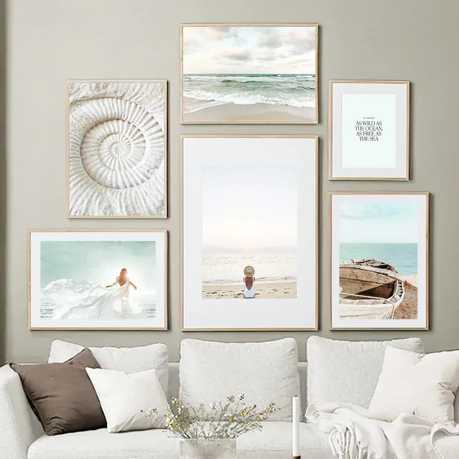 Minimalist Lifestyle Beach Landscape Wall Art Fine Art Canvas Prints Gallery Wall Pictures Of Calm For Living Room Scandinavian Home Decor