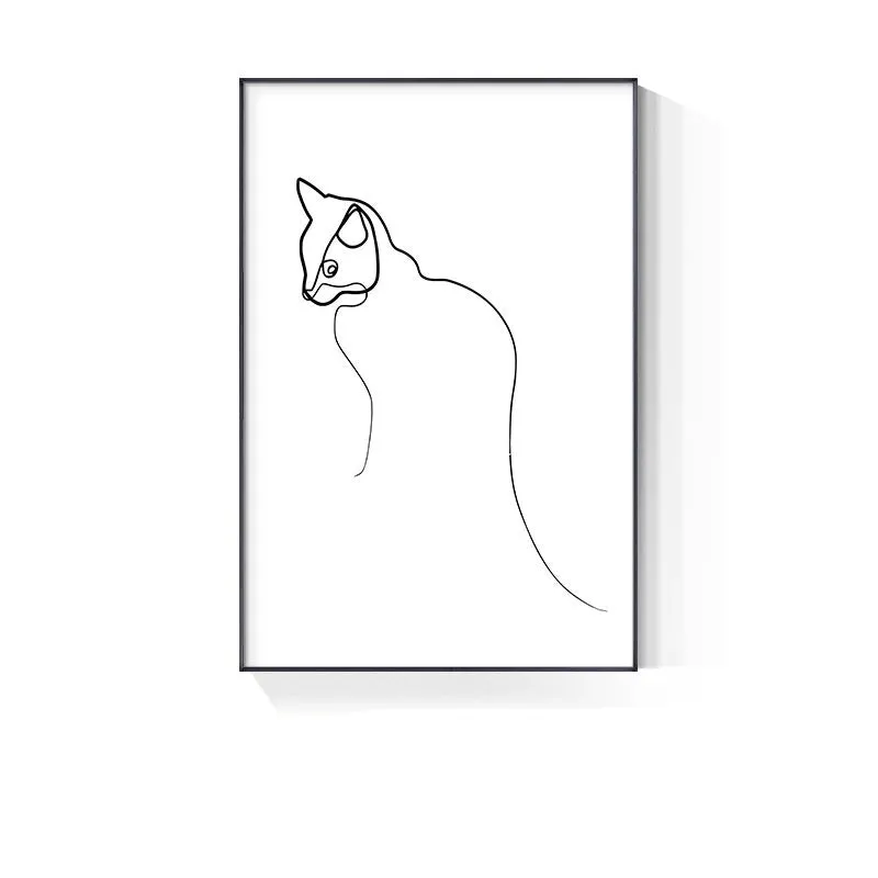 Minimalist Line Art Black White Poster Wall Art Fine Art Canvas Prints Simple Lifestyle Pictures For Bedroom Living Room White Wall Decor