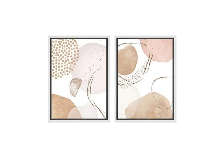 Minimalist Watercolour 2AB | Set of 2 | Abstract Wall Art Print