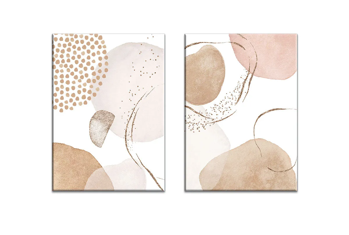 Minimalist Watercolour 2AB | Set of 2 | Abstract Wall Art Print