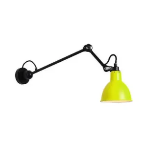 Modern Black/Gray Domed Wall Sconce Light with Adjustable Metallic Arm - 1 Head, 23.5" 8"/16" 8" Length