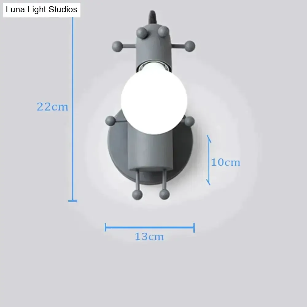 Modern Creative Minimalism Metal Robot Ants Lamps for Kids Baby Living room