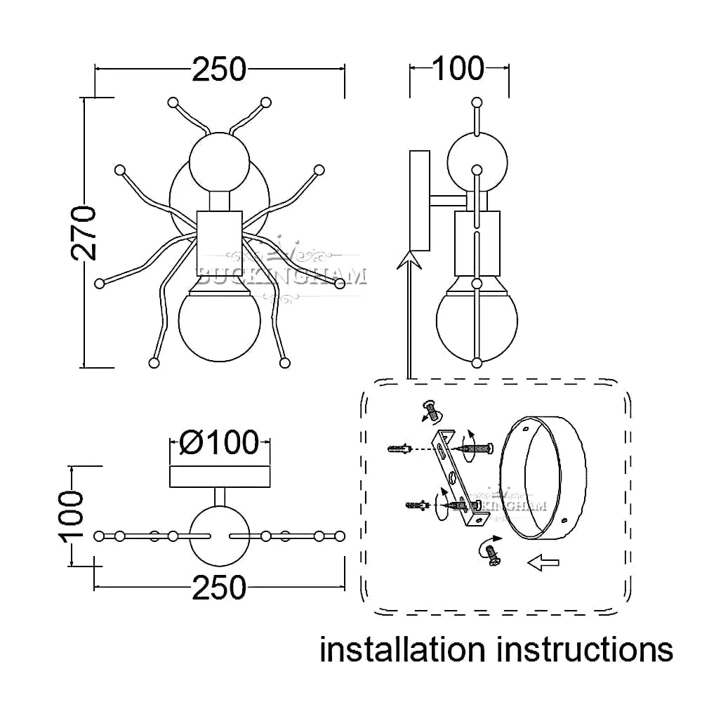 Modern Creative Minimalism Metal Robot Ants Lamps for Kids Baby Living room