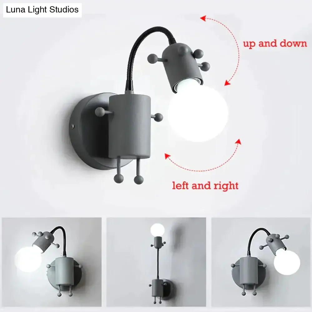 Modern Creative Minimalism Metal Robot Ants Lamps for Kids Baby Living room