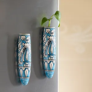 'Mughal Heaven' Magnetic Fridge Planters In Ceramic (Set of 2)