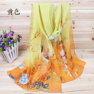 New 2016 Fashion Soft Thin Chiffon Silk Scarf Women Animal Bird printed Scarves Foulard Sjaal Cachecol Feminino