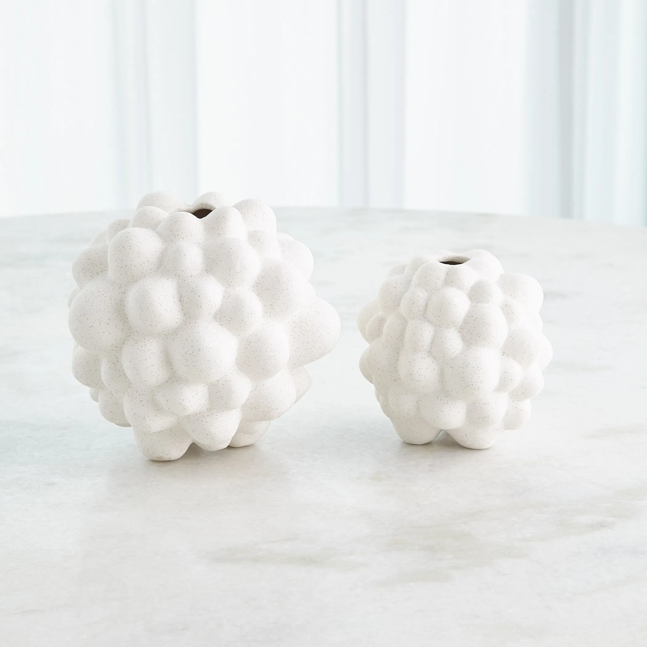 Organic Bubble Vases (Volcanic White)