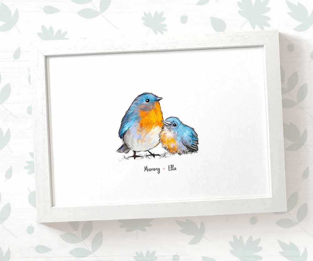 Personalised Bluebird Family Portrait