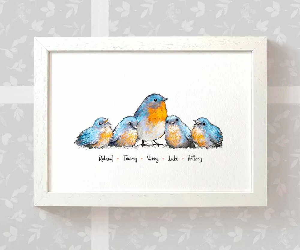 Personalised Bluebird Family Portrait