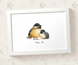 Personalised Chickadee Family Portrait