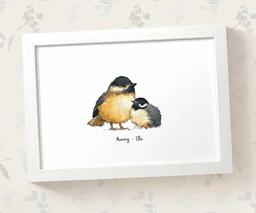 Personalised Chickadee Family Portrait