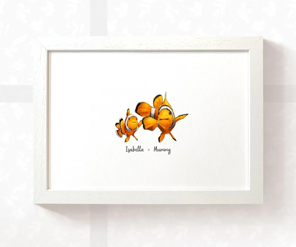 Personalised Clown Fish Family Portrait