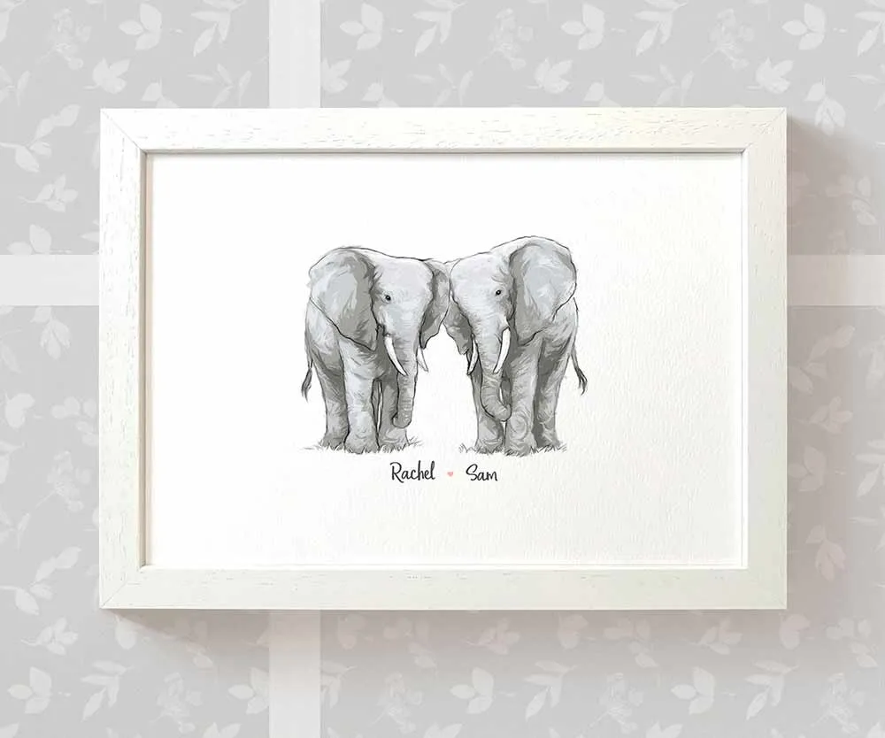 Personalised Elephant Family Portrait