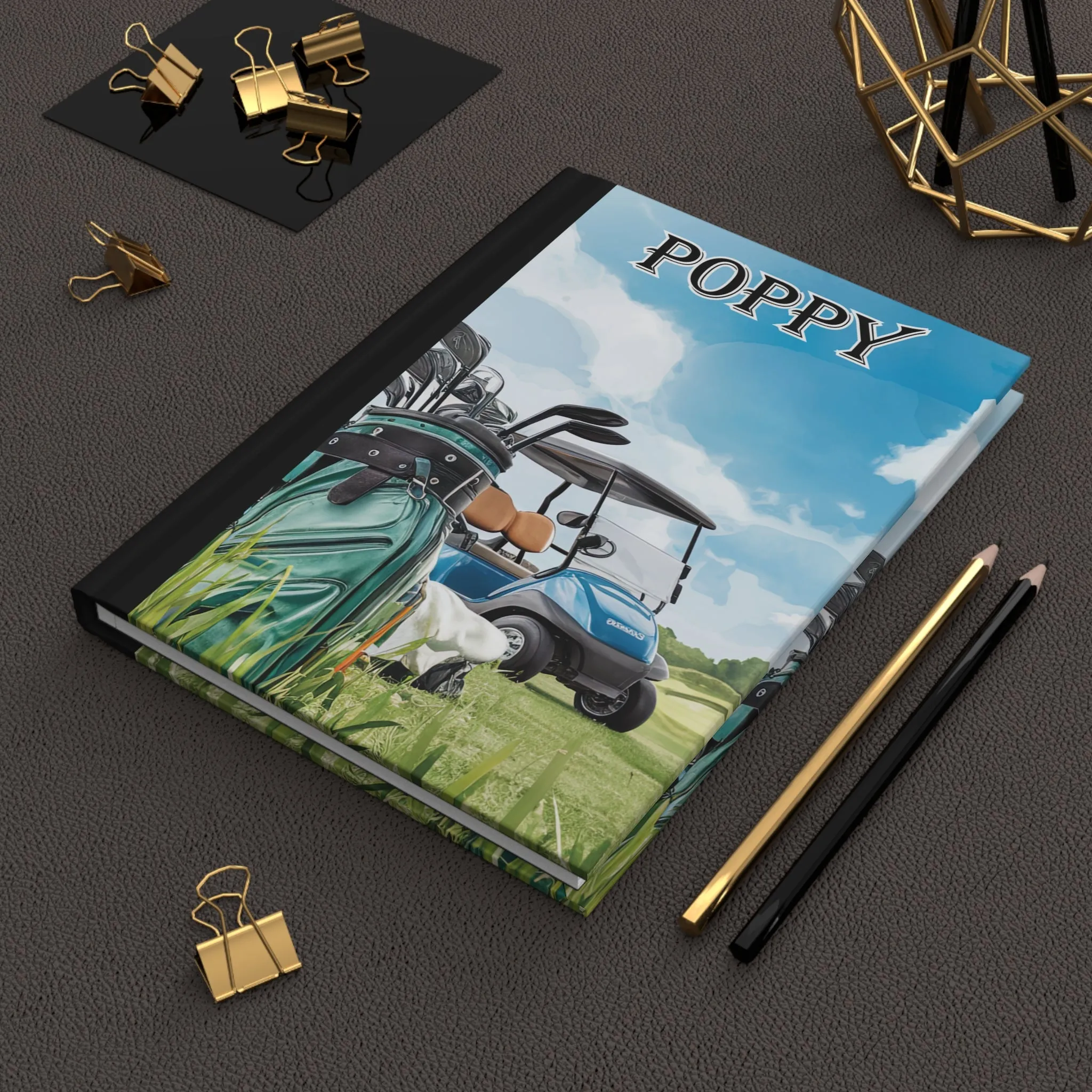 Personalised Hardcover Journal Matte, Golf, Poppy, awd-1682