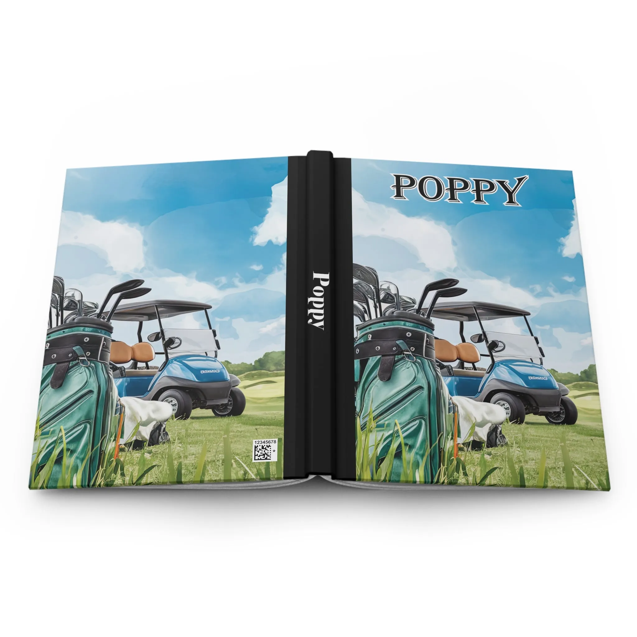 Personalised Hardcover Journal Matte, Golf, Poppy, awd-1682