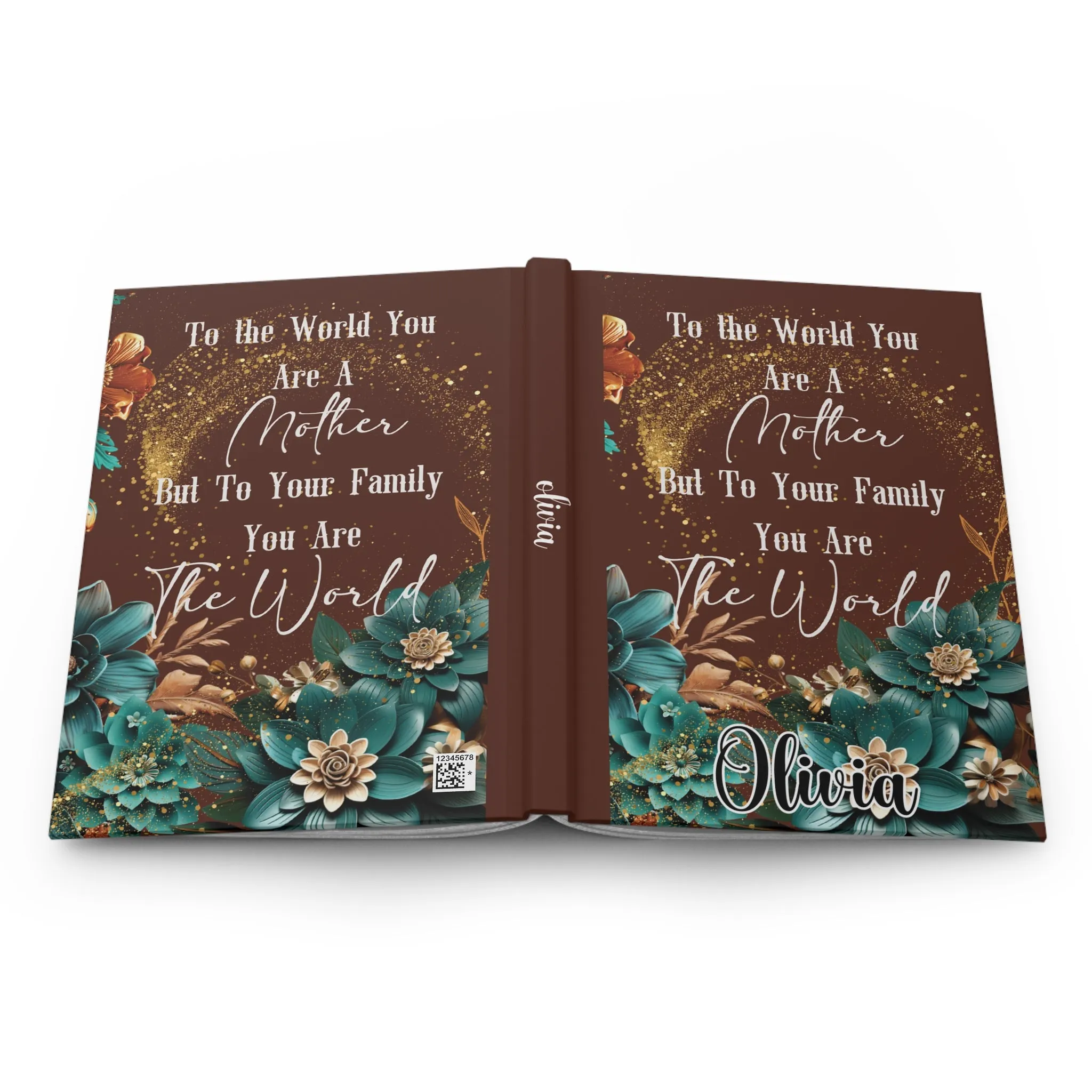 Personalised Hardcover Journal Matte, Mother, To the world you are a mother, awd-1708