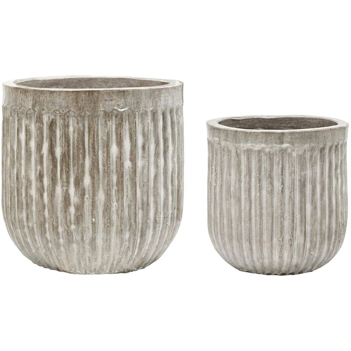 Pharao Antique Grey/Brown Planter (2/Set)